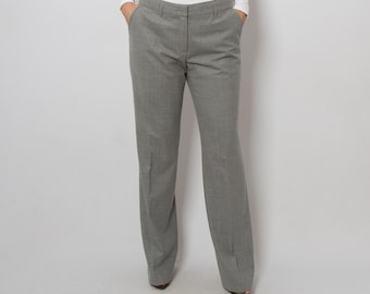 ESCADA Sport Grey Pleated Wool Pants Women Warm Winter Office Lady Wear W 33