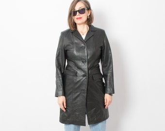 Linea Classic Ladies Long Leather coat full length new Large Linea Classic Ladies Long Leather coat full length new Large