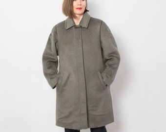 VALMELINE Vintage Pea Coat Alpaca Coat Classic Alpaca Coat can fit Medium Large Size Gift for Girlfriend