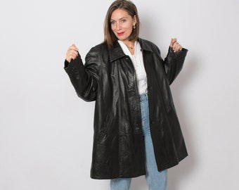 leather swing jacket