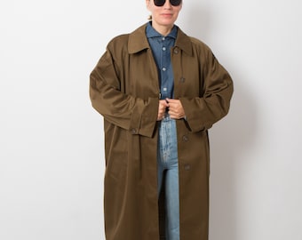 vintage NIXMAR Long Duster Coat Men Detective Coat surdimensionné vert minimaliste XL taille peut être unisexe cadeau avec étiquettes