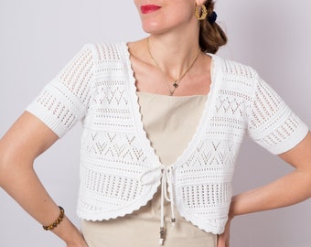 White cotton shrug | Etsy