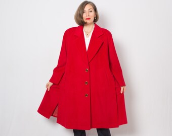 plus size wool swing coat
