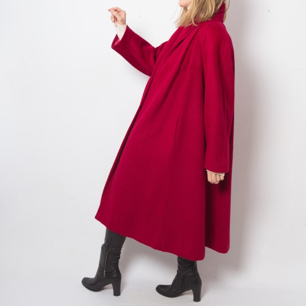 Red Swing Coat Etsy