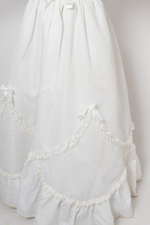 1980s White Puff Sleeve Wedding Dress Princess We… - image 9