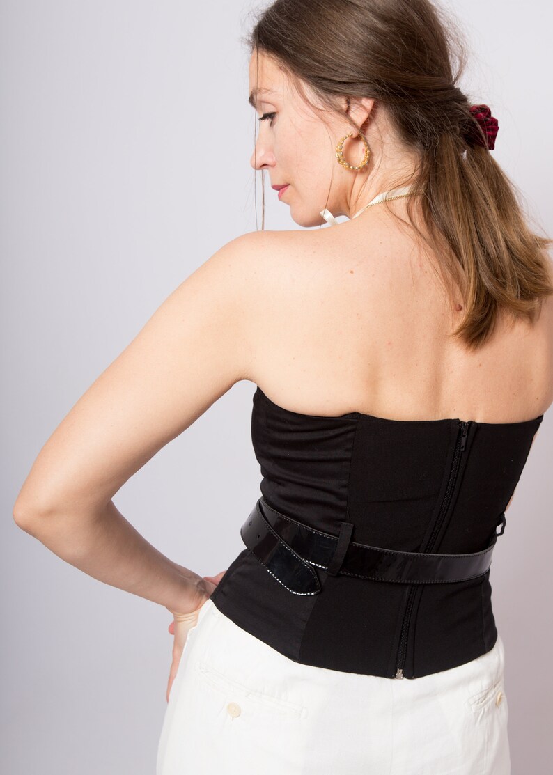 Corset Top Bralette Top Black Bustier Top Cotton Bralette Sexy Etsy
