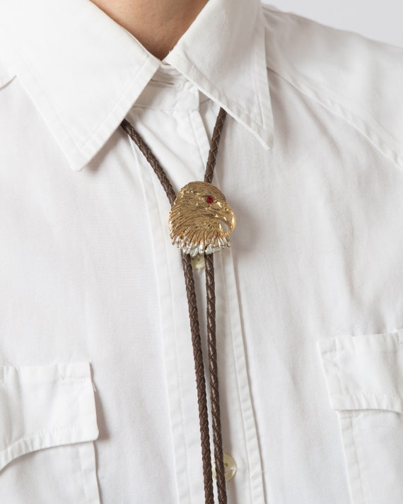 Vintage Bolo Tie for Men Unisex Women with Golden… - image 1