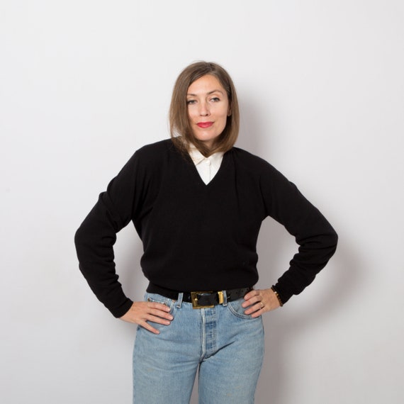 Black Cashmere Sweater Wool Jumper Cashmere Jumper