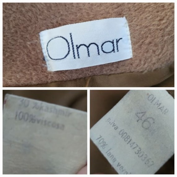 90s OLMAR Cashmere Coat Oversized Wool Coat Long … - image 10