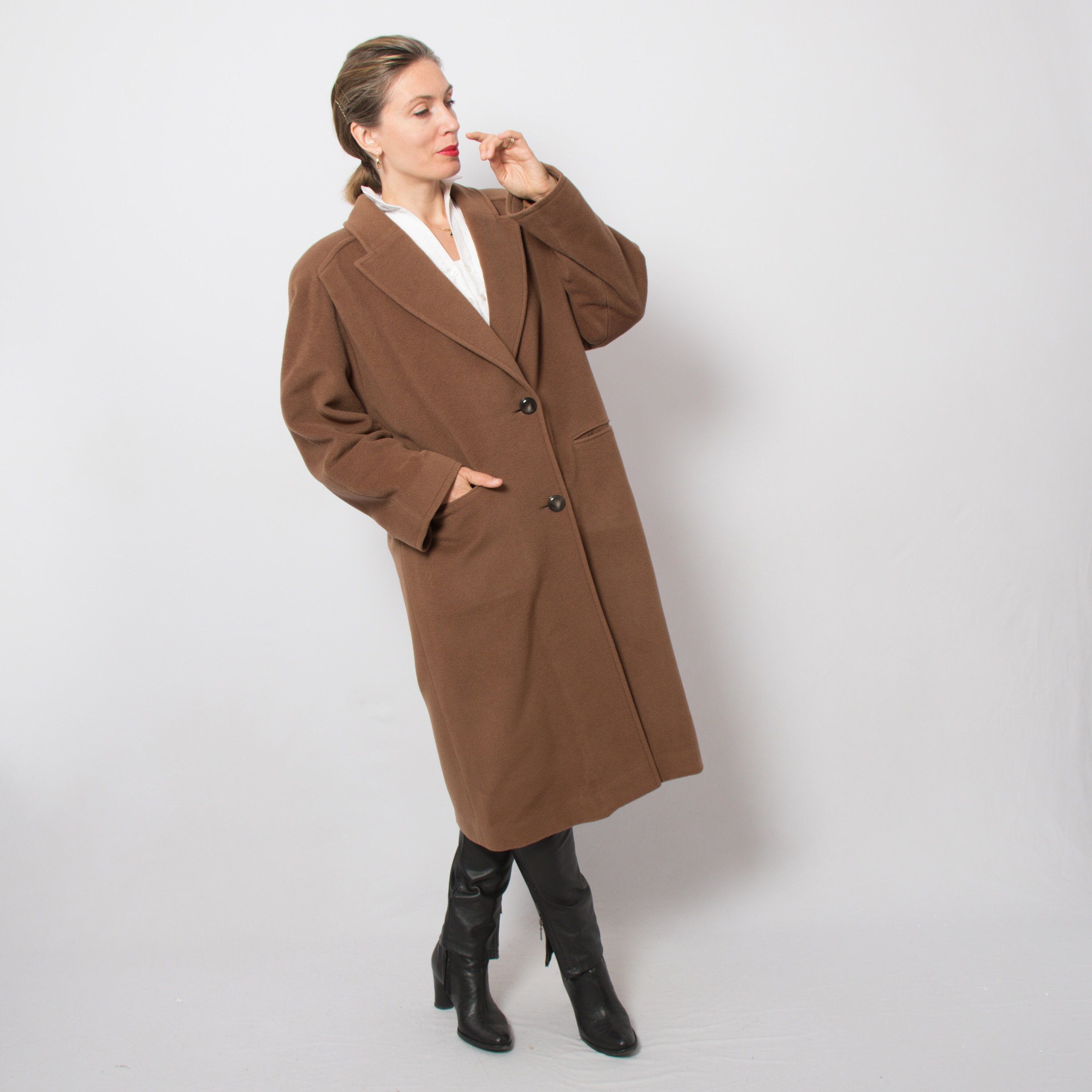 Vintage Oversized Wool Coat Cashmere 