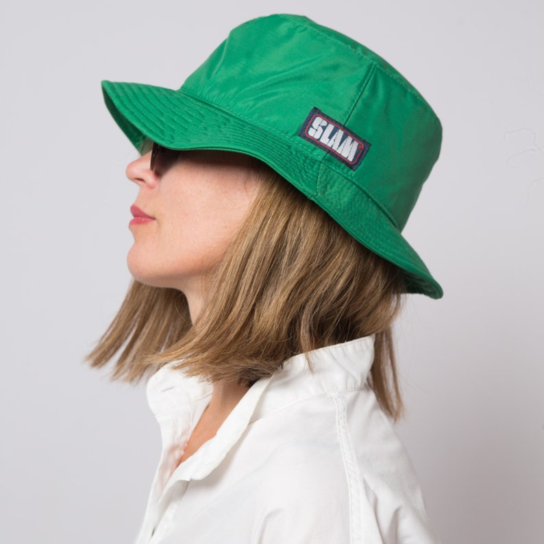 90s Green Funny Bucket Hat Unisex Gift for Girlfriend Boyfriend image 1