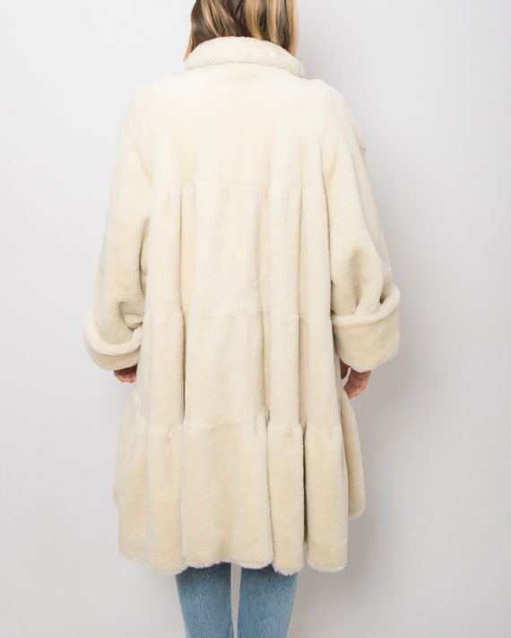 LUX Vintage Fluffy Coat Faux Fur Swing Coat Winte… - image 6