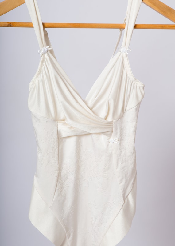 LA PERLA White  Bodysuit Sexy Bodysuit Satin Whit… - image 2