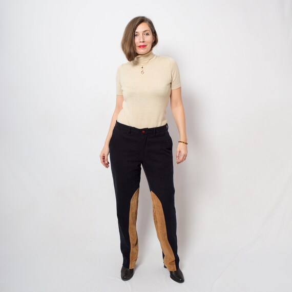 ETRO Corduroy Trousers with Leather parts Straight