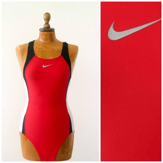 red nike one piece swimsuit
