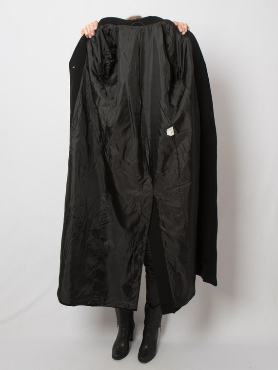 90s Womens Black Cashmere Coat Maxi Coat Long Dre… - image 9