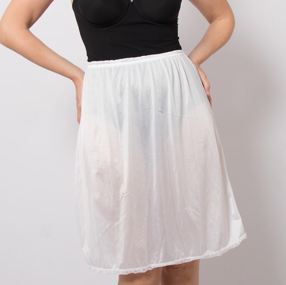 Women Elastic Waist Half Slip Petticoat Underskirt Under Dress Safety Skirt