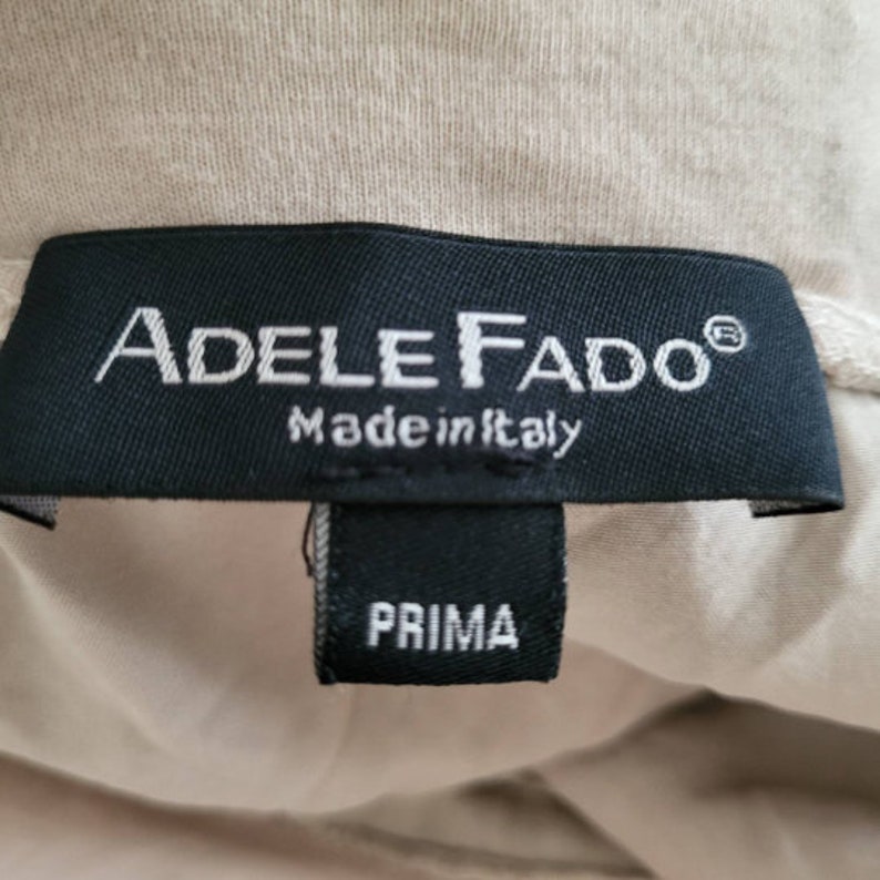 Adele Fado Beige Silk Pants Drop Crotch Pants Elastic Waist can fit Small Medium Size Gift Made in Italy image 10