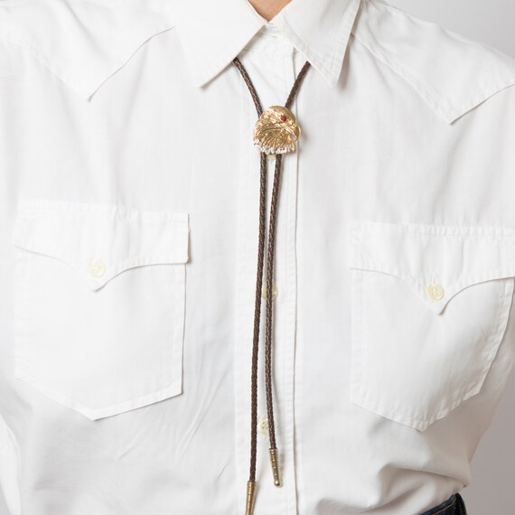 Vintage Bolo Tie for Men Unisex Women with Golden… - image 3