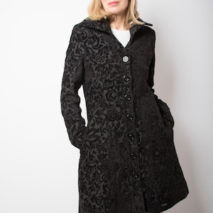 Y2K DESIGUAL Brocade Fitted Coat Size M Gift for Wife Lady