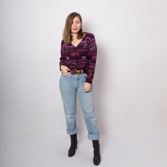 Baby Alpaca Cardigan Cropped Geometric Cardigan Me