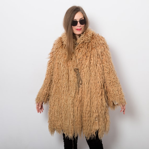 RARE Shaggy Fur Coat Curly Hair Sheep Coat Afghan Coat - Etsy