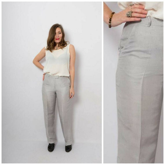 ARMANI Silk Pants High Waisted Pants Summer Silk T
