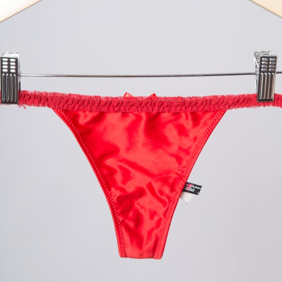 LA PERLA Tanga Roja Bragas Saten Sexy Bragas Ropa Interior Lenceria Erotica Tamano Mediano Regalo Etsy Mexico