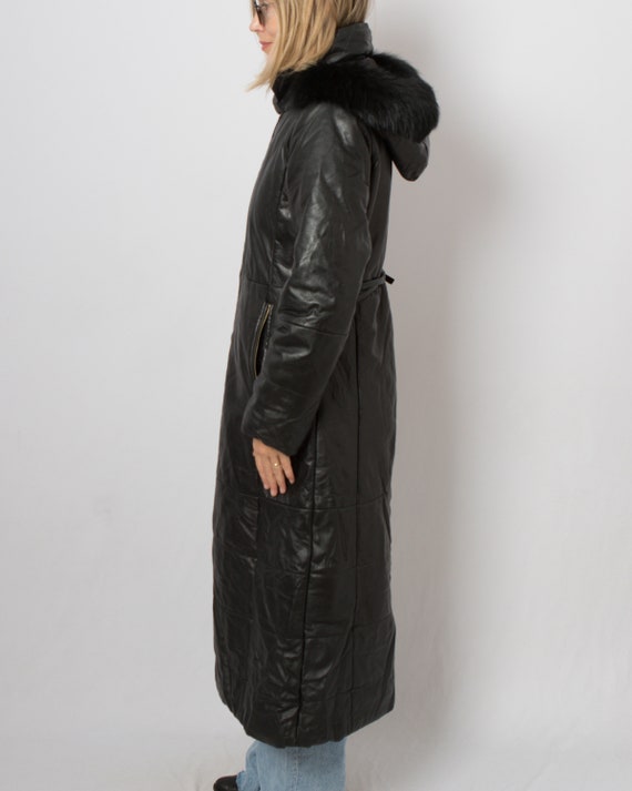 Long Coat with Leather Belt
