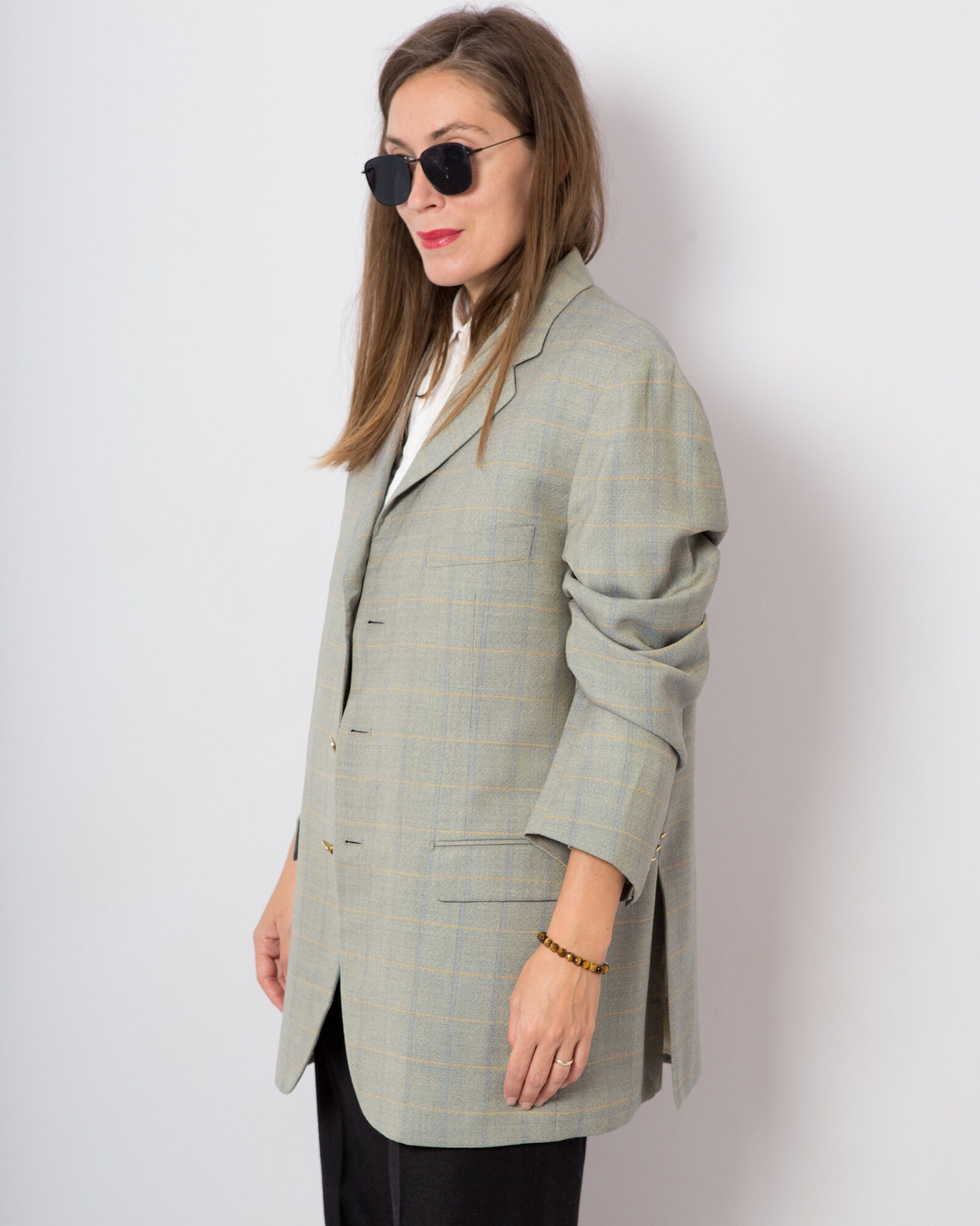 ysl blue blazer