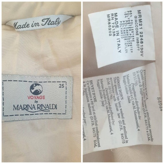 MARINA RINALDI Veste matelass e Voyage Veste en duvet d oie cr me