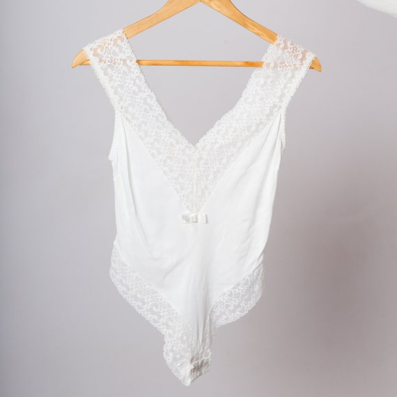 White Lace Bodysuit Thong Bodysuit Sexy Bodysuit L