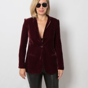 PINKO Purple Velvet Blazer Back Slit XS Size Gift for Girlfriend Daughter Wife Petite