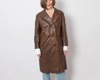 Linea Classic Ladies Long Leather coat full length new Large Linea Classic Ladies Long Leather coat full length new Large