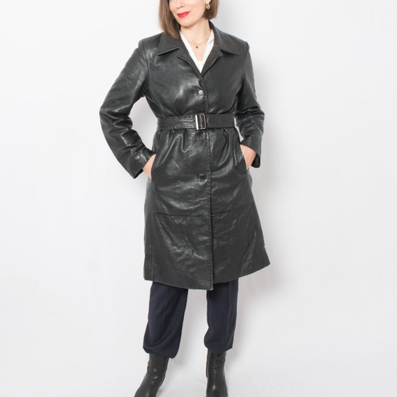 Vintage Retro 90s/y2k Black Longline Dress Jacket Womens Medium 12 