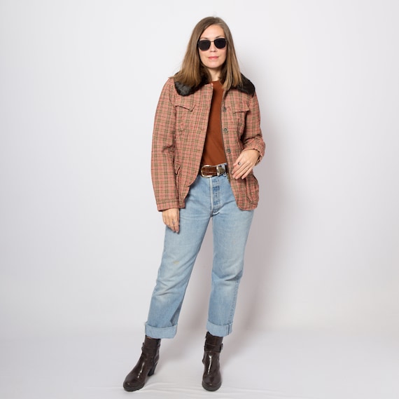 STEFANEL Checkered Wool Jacket Cropped Jacket Pepl