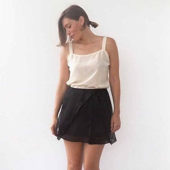 CHLOE Silk Skirt Organza Silk Mini Skirt Lolita Sk