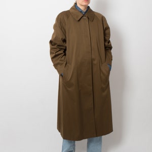 Vintage NIXMAR Long Duster Coat Men Detective Coat Oversized Green Minimalist XL Size can be UNISEX Gift with tags image 5