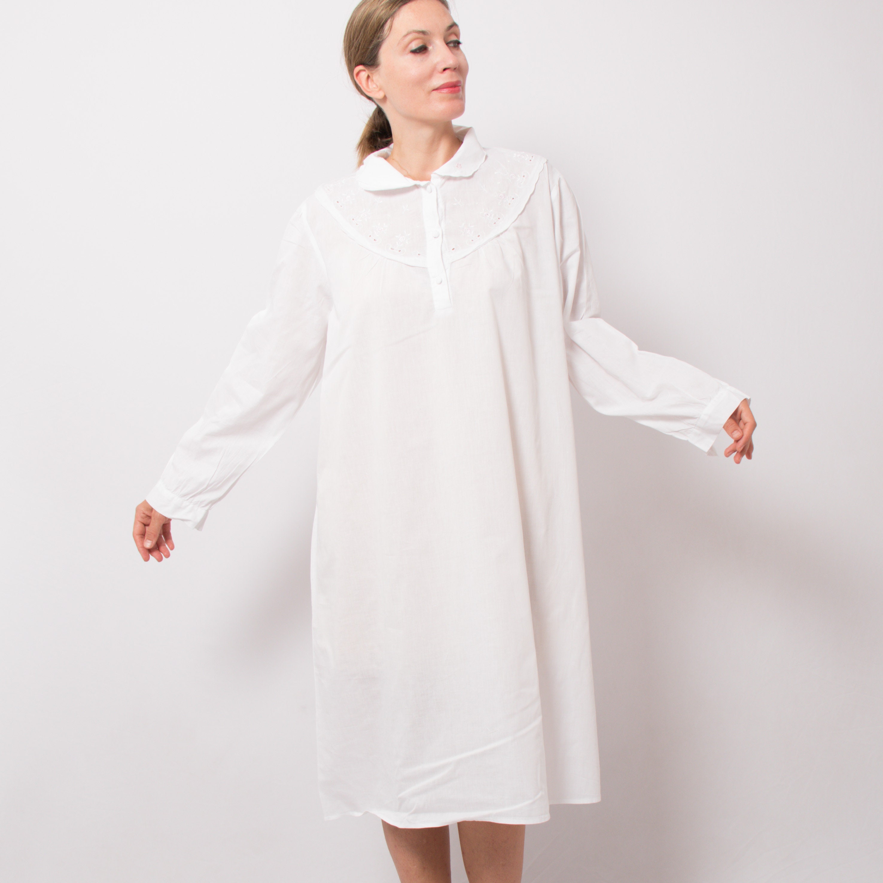 Long White Nightgown - Etsy