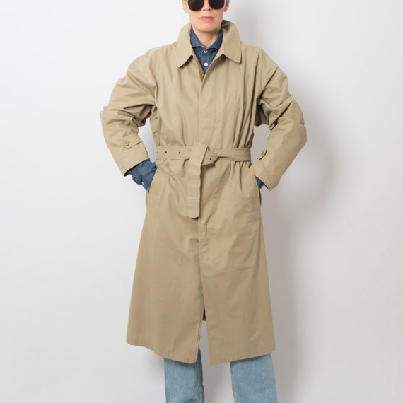 LUX Vintage Ermenegildo Zegna Long Grey Trench Co… - image 1