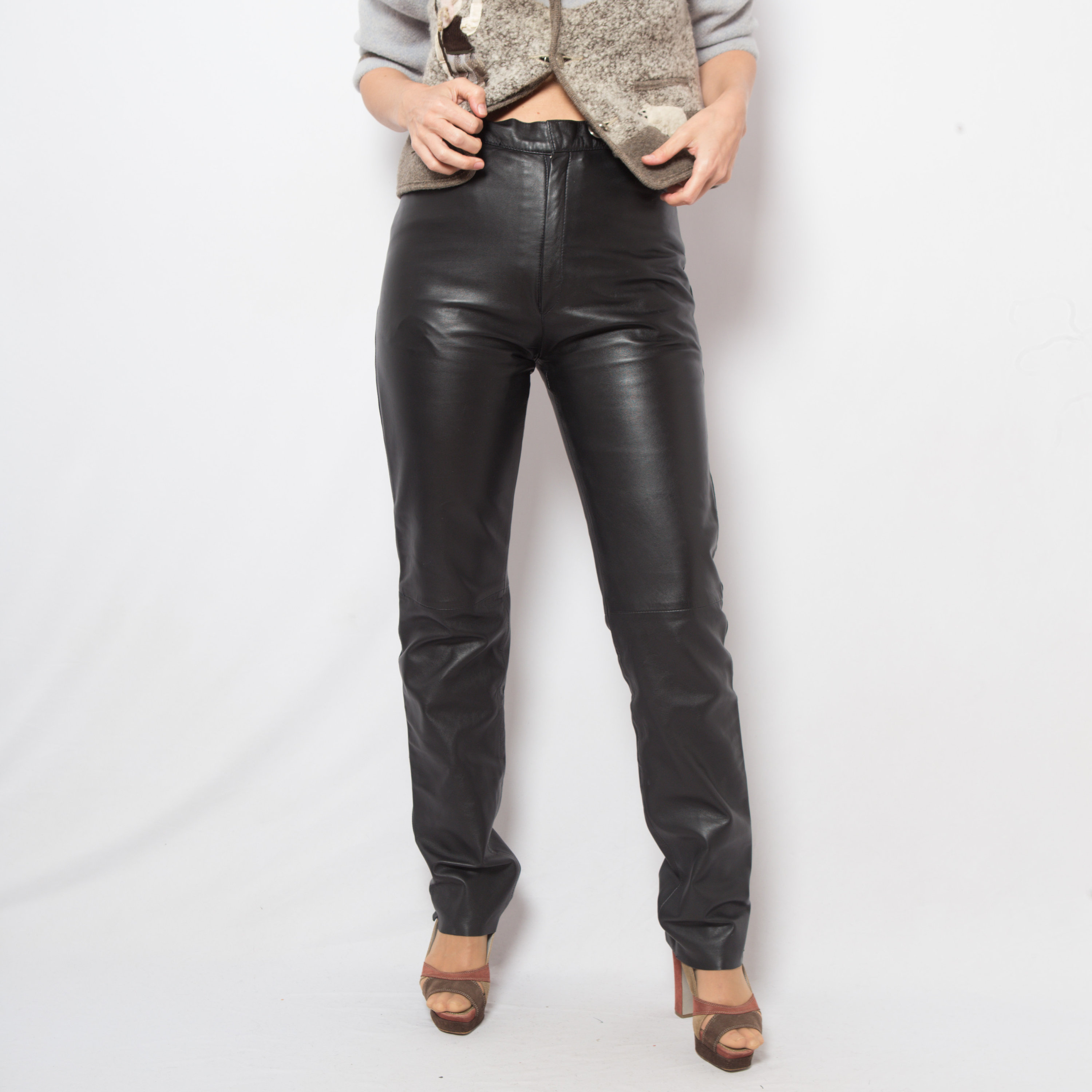Stretch Faux Leather Pants Jeans Motorcycle Women Pencil Trousers