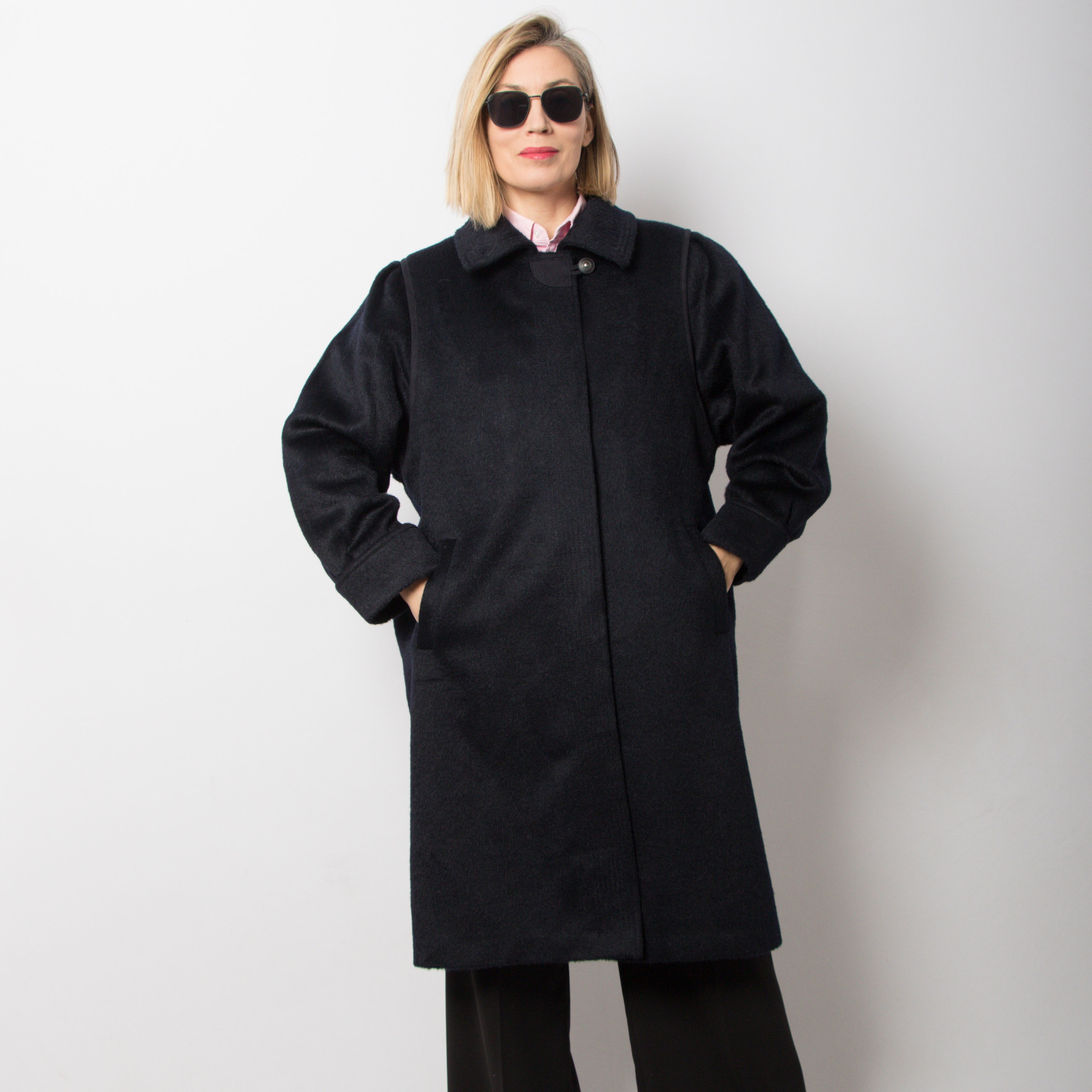 Vintage Manteau en laine et alpaga bleu C A intemporel de style classique Cadeau de taille moyenne pour petite amie Etsy France