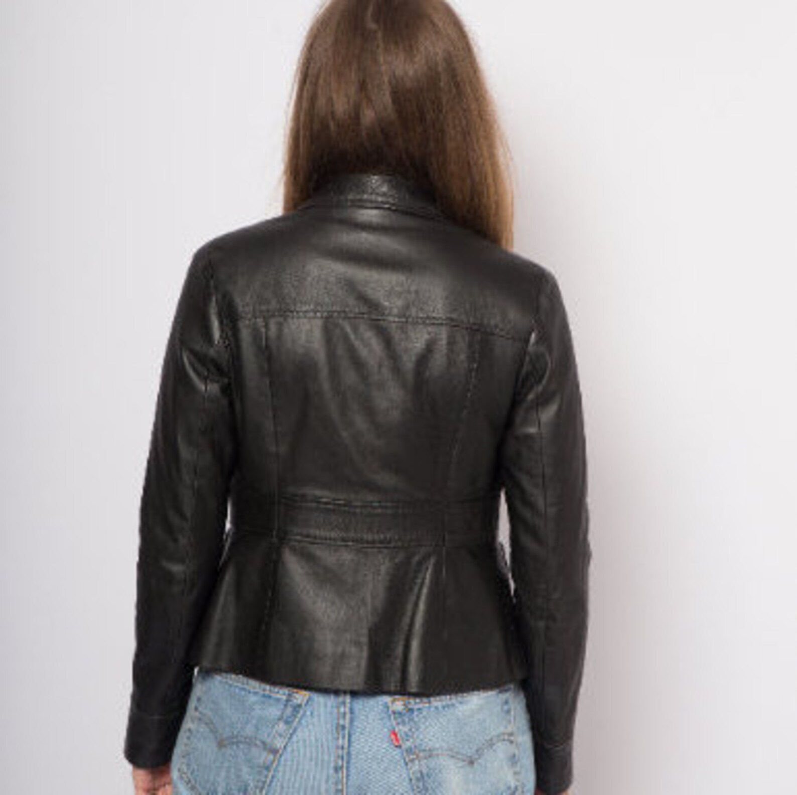 Soft Black Leather Jacket Cropped Y2K Fashion Leather Blazer | Etsy