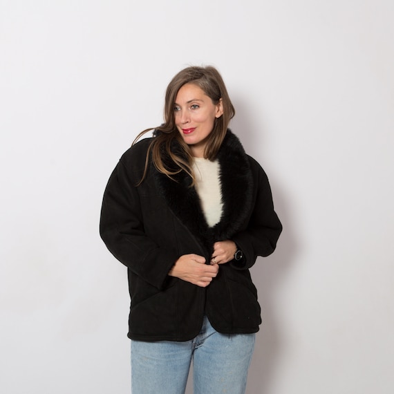 Oversized Shearling Jacket Sheepskin Coat Shearlin