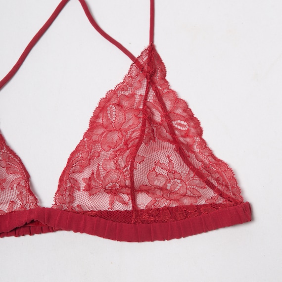 LA PERLA Red See Through Bra Lace Bra Sexy Erotic… - image 8