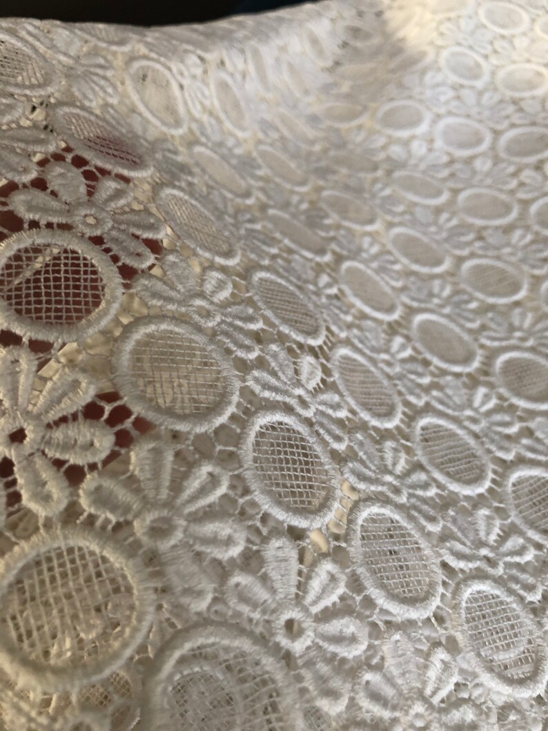 Vintage white cotton lace,retro style lace,70s lace,bridal lace