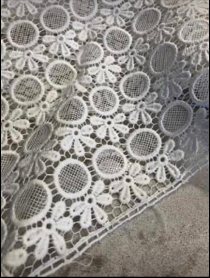 Vintage white cotton lace,retro style lace,70s lace,bridal lace