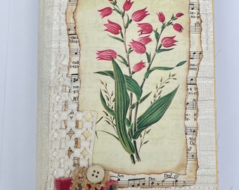 Grungy botanical junk journal