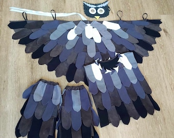 Carnival costumes bird owl Eulin in gray