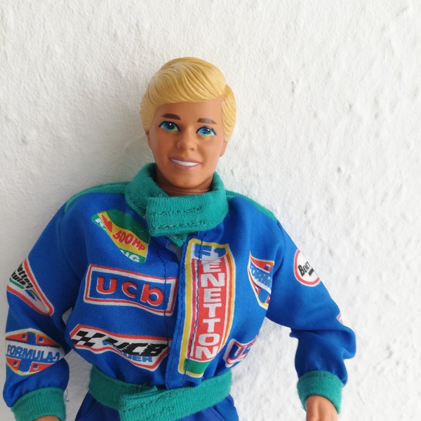 Ken United Colors Of BENETTON Formula 1 RACE CAR Fashion 90er Jahre Mattel Vintage